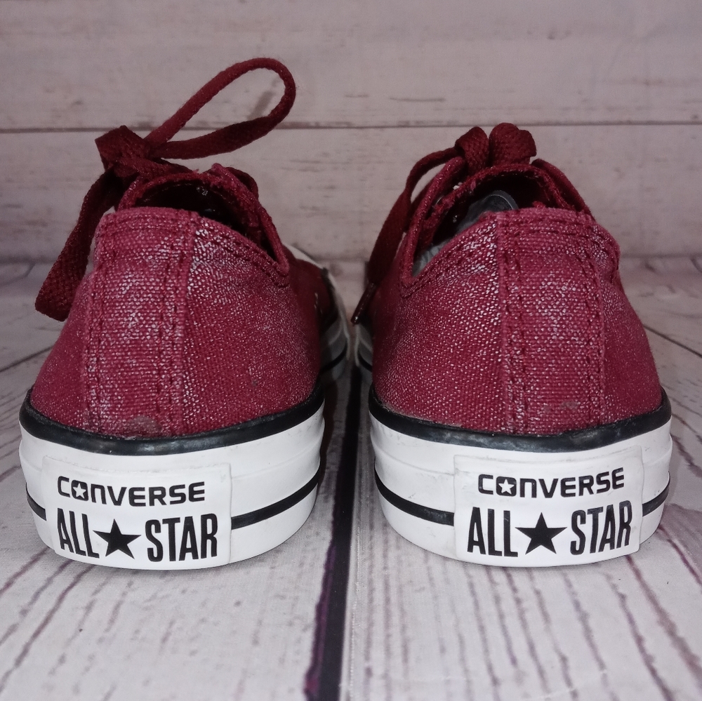 NWOT Converse Silver-Dusted Oxheart Maroon Oxford CT OX 7 - Picture 6 of 10